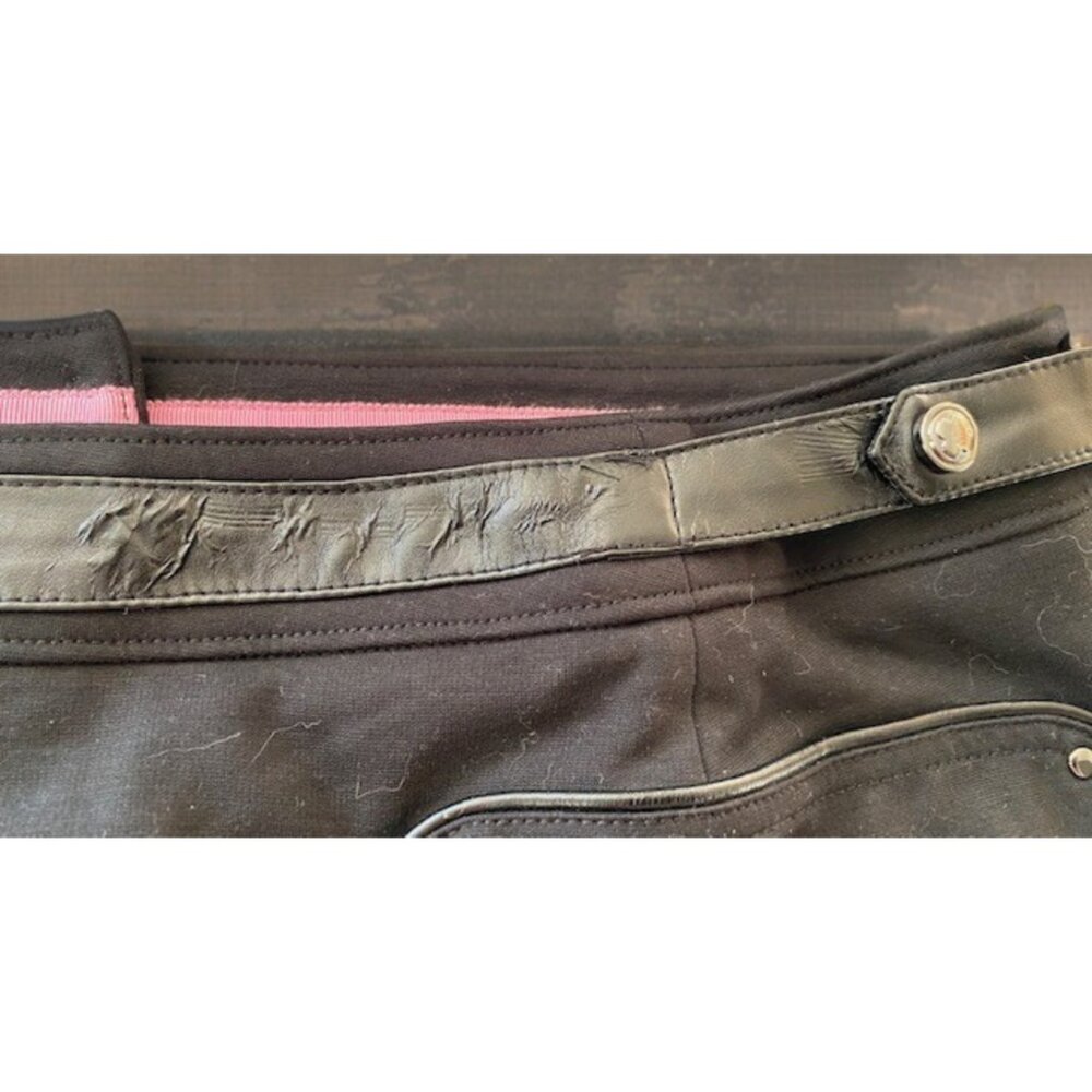 NWT PINK TARTAN STRETCH BLACK WITH FAUX LEATHER ACCENTS, 14, DISCOUNTED - Picture 8 of 8